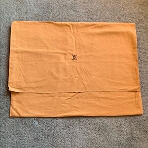 Louis Vuitton Vintage Tan Brown Felt Front Flap Large Bag